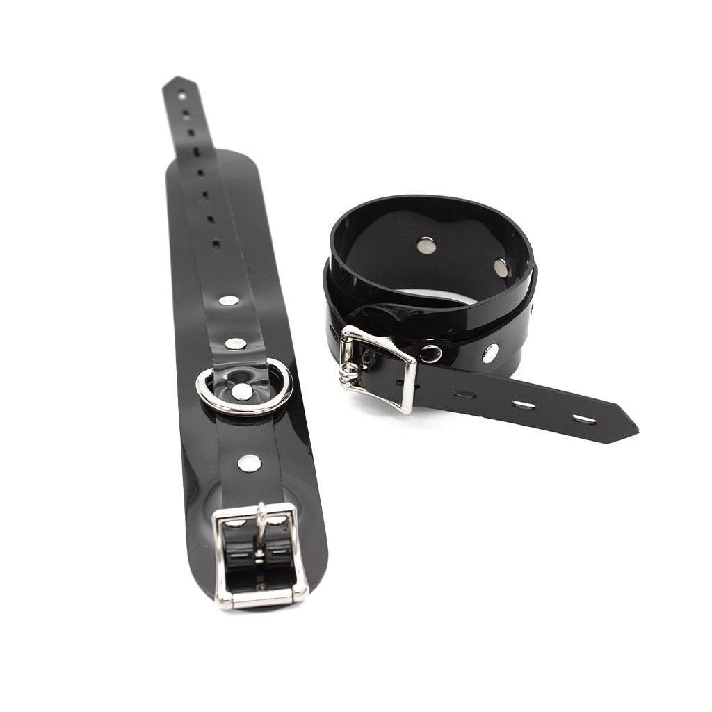 Black PVC Ankle Cuffs - Image 3