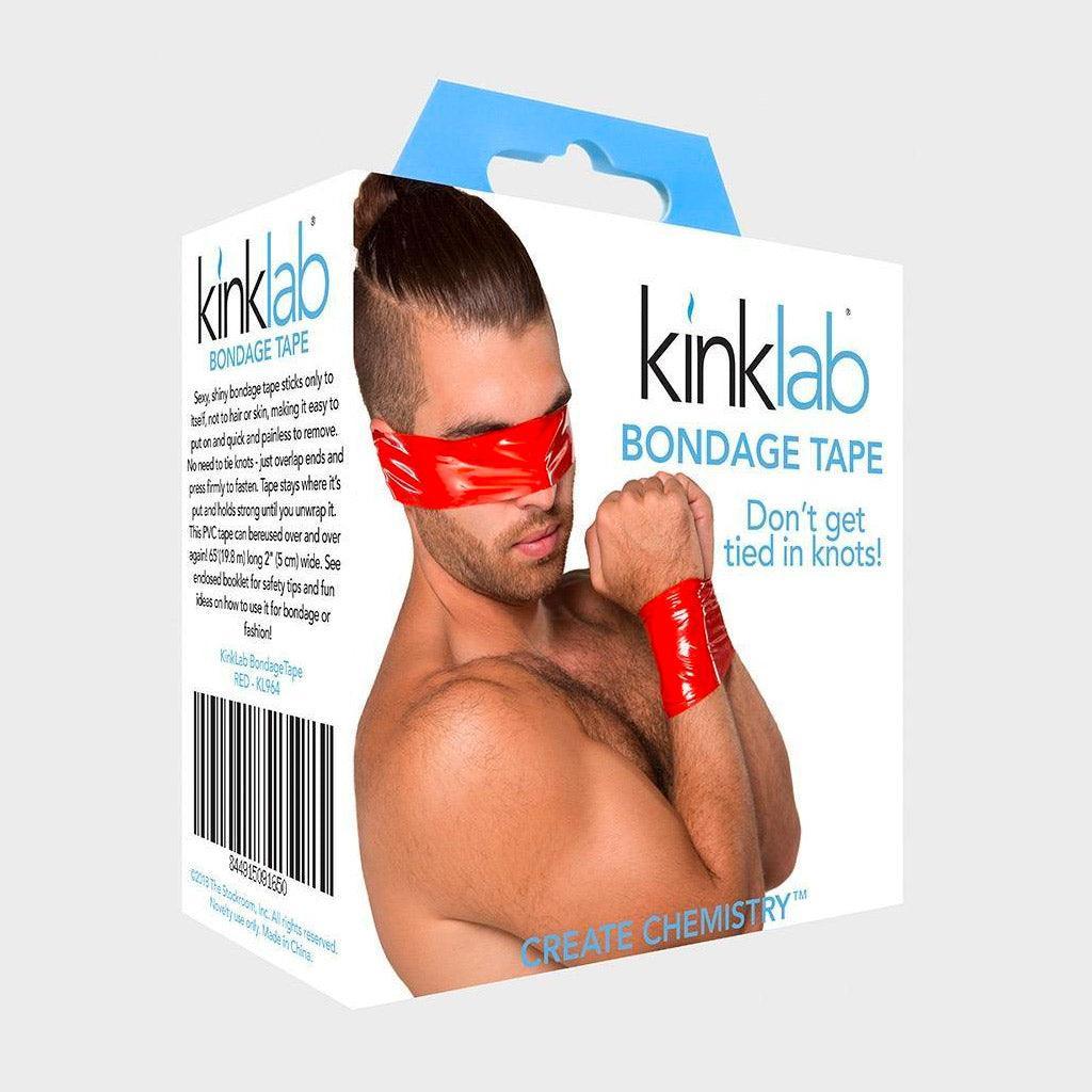 KinkLab Bondage Tape, Safe for Skin & Hair - Red - Image 4